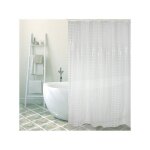 Rideau de douche pvc 180x200cm blanc - anneaux inclus msv Rideau de douche pvc 180x200cm blanc - anneaux inclus msv