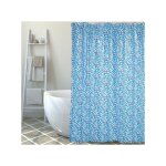 Msv - rideau de douche pvc mosaique 180x200cm bleu - anneaux inclus Msv - rideau de douche pvc mosaique 180x200cm bleu - anneaux inclus