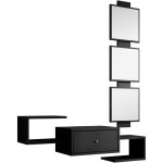 Muebles bonitos - meuble d'entre 1 tiroir avec miroir console d'entre vestiaire finition en couleur ...