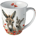 Mug �nes et coquelicots en porcelaine fine 400 ml
