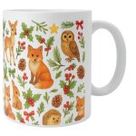 Mug animaux de la for�t de no�l