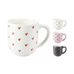 Mug en cramique avec coeurs 300 ml color