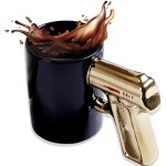 Mug fantaisie en forme de poign�e de pistolet, mug � caf� en c�ramique original, mug � caf� personnalis� ...