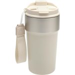 [jamais utilis�] mug isotherme cafe 500ml, gobelet isotherme avec paille et sortie, acier inoxydable ...