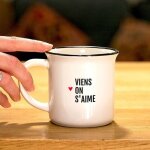 Mug - mycrazystuff - viens on s'aime - c�ramique - blanc - 30 cl