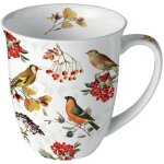Mug en porcelaine fine oiseaux hivernaux ? 0, 4 litre Mug en porcelaine fine oiseaux hivernaux ? 0, 4 litre