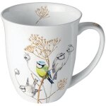 Mug en porcelaine fine oiseaux et nature ? 0, 4 litre