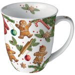 Mug en porcelaine fine pain d�pices et d�corations de no�l