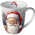 Mug en porcelaine fine p�re no�l ? 0, 4 litre