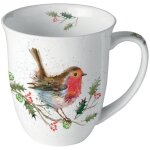 Mug en porcelaine fine rouge - gorge de nol