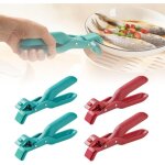 [jamais utilis�] multi - purpose anti - burning tongs for kitchen, anti - scald clip - non - slip silicone ...