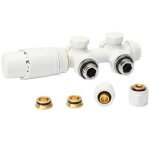 Multibloc avec thermostat, bloc de robinet d'angle et forme de passage pour radiateurs de salle de bain, ...