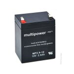 Multipower - batterie plomb agm mp2. 9 - 12 12v 2. 9ah f4. 8