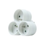 Triplite murale  3 prises, 16a blanc