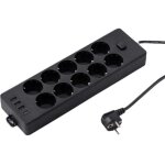 Multiprise 8 prises avec 1 port usb c, 3 port usb a (5v3, 4a / 17w) parasurtenseur parafoudre et surtension ...