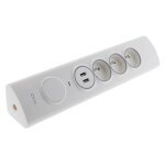 Otio - multiprise d'angle 3p 16a + 1p 16a latrale + 2 usb parafoudre  cbler - blanc