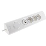 Otio - multiprise d'angle 3p 16a + 1p 16a latrale + 2 usb parafoudre prcble - blanc