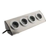 Multiprise de canap angle schuko 4x16a - gris zenitech