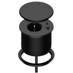 Multiprise encastr�e avec 1 prise, 1 port usb - c, 1 port usb - a, diam�tre 80 mm, c�ble 1, 5 m, prise ...