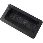 Evotrade multiprise r�tractable 2 schuko + usb a + c 10w, hdmi, rj45, fermeture amortie, bureau, cuisine, ...