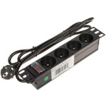 Multiprise pour montage en rack 10  avec 4 prises cee 7 / 5 3500w c�ble de 1. 8m avec interrupteur r�tro�clair ...