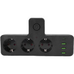 Multiprise multifonction avec interrupteur : 3 prises secteur, 3 ports usb et 1 port usb - c. id�ale ...