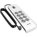 Multiprise parafoudre - belkin - 8 prises + 2 ports usb - 2. 4a - c�ble 2m - 900 joules