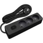 Multiprise seldur g3fa52s, 3 prises type e + interrupteur à voyant, noir, câble 5m Multiprise seldur g3fa52s, 3 prises type e + interrupteur à voyant, noir, câble 5m