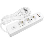 Multiprise seldur g3th12b, 3 prises type f + interrupteur, usb a + c charge rapide 20w, blanc, câble ... Multiprise seldur g3th12b, 3 prises type f + interrupteur, usb a + c charge rapide 20w, blanc, câble ...