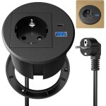 Multiprise usb - c pd20w encastrable, prise usb rtractable, bloc d'alimentation de bureau encastrable, ...