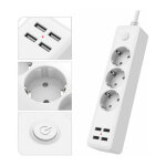 Zvd - multiprise usb standard europenne avec 3 prises - 4 ports usb, interrupteur, cordon d'alimentation ...