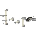 Pawhut - mur d'escalade pour chat - arbre  chat design mural - griffoirs, plateformes, panier, hamac, ...