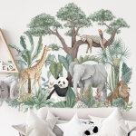 Muraux enfants - decoration bre b�b� - muraux enfant - sticker mural animaux d'afrique - autocollant ...