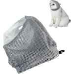 Museli�re pour chat pour le toilettage, capuche ajustable en maille respirante et masque transparent ...