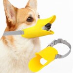 Museli�re pour chien, mignonne, en forme de museli�re de canard, en silicone, douce et r�glable, anti ...