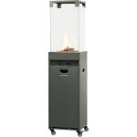 Chauffage de terrasse au gaz design avec flamme rayonnante 8kw mw tools wgp30i