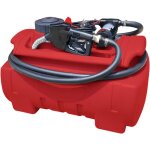 Mw tools - cuve station de ravitaillement diesel rouge fioul en pe 100 l avec pompe 12 v tdc10012