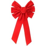 N?ud en velours rouge de 9 pouces pour guirlande, d�coration de sapin de no�l, anniversaire et mariage, ...