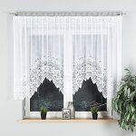 Nadia - rideau jacquard pr�t - � - poser avec d�coupe en bas - 300x130 cm - blanc