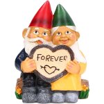 Nain de jardin couple statues figurine mnage rsine art maison bureau nain sculpture pour la dcoration ...