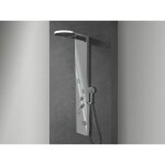 Colonne de douche hydromassage avec quatre fonctions en acier inox bross - nala