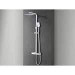 Nala - colonne de douche pont en acier chrome, thermostatique Nala - colonne de douche pont en acier chrome, thermostatique