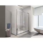 Nala - douche de 6 mm avec un mur fixe et quatre portes avec ouverture centrale h. 190 receveur non inclu ... Nala - douche de 6 mm avec un mur fixe et quatre portes avec ouverture centrale h. 190 receveur non inclu ...