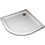 Receveur de douche semi - circulaire surbaiss� en abs avec bonde inclus h. 5 cm ? 80 x 80 - nala
