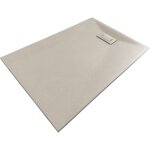 Nala - receveur de douche smc en fibre de verre effet pierre avec bonde inclus h. 2, 6 cm 70 x 90 taupe ...