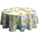 Le linge de jules - nappe anti - taches citron - ronde 160 cm Le linge de jules - nappe anti - taches citron - ronde 160 cm