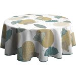Le linge de jules - nappe anti - taches kobe bleu - ronde 160 cm Le linge de jules - nappe anti - taches kobe bleu - ronde 160 cm