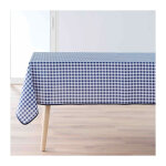 Nappe antitache imprim�  vichy  150x150cm bleu