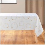 Nappe ? antitaches / infroissable ? id�al f�tes de fin d'ann�e, no�l, anniversaire ? m�tallis� star - ...