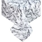 Nappe antitaches rsine marbre de torino effet marbre blanc cm. 140x180 x6 personnes